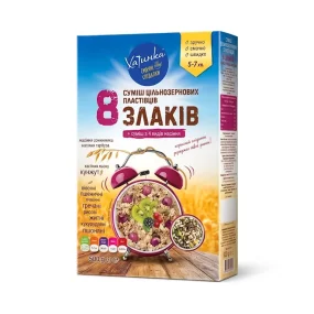 Смесь зерновых хлопьев 8 злаков + 4 сорта семян, Хатинка, 500 г