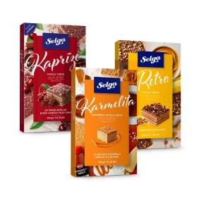 Набор вафельных тортов - Retro, 3 x 350 г Набор вафельных тортов - Retro, 3 x 350 г