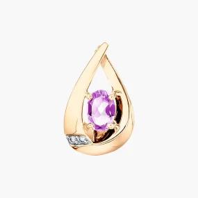 Anhänger, Rotgold 585°, Amethyst, 18,4 mm