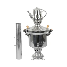Samowar - mit Brennholz oder Kohle 5 L mit Teekanne 900 ml