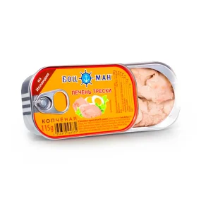 Dorschleber, geräuchert, in eigenem Saft, 115 g Dorschleber, geräuchert, in eigenem Saft, 115 g