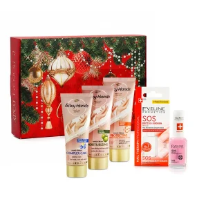 Geschenkset  – Umfassende Pflege, Creme: 3 Stk + Nagelhärtender Lack