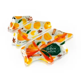 Менажница - С Новым годом, стекло, 27 х 14 х 3,5 см