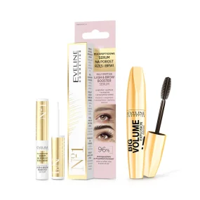 Set für Wimpern und Augenbrauen, Serum + Mascara, Eveline