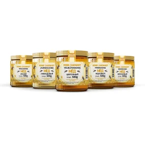 Honig-Set - Sibirien, 5 Sorten, 5 х 500 g