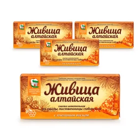 Harz - Altai, aus sibirischem Lärchenharz mit Bienenwachs, 4 Stk.х 4  Harz - Altai, aus sibirischem Lärchenharz mit Bienenwachs, 4 Stk.х 4