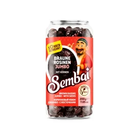Изюм - Джамбо, коричневый, с косточками, Sembai, 200 г