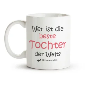 Кружка именная - Wer ist die besteTochter der Welt, керамика, 330 мл