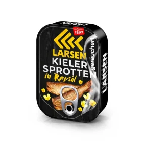 Sprotten - Larsen, in eigenem Saft und Öl, 110 g Sprotten - Larsen, in eigenem Saft und Öl, 110 g