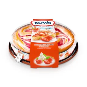 Biskuitkuchen mit Erdbeer-Sahne-Füllung, 400 g