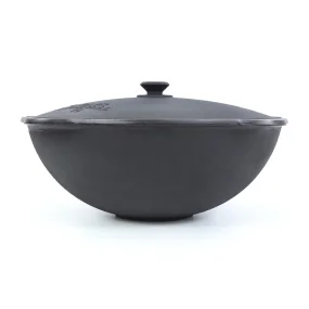 Казан чугунный, алюминиевая крышка, плоское дно, Ø 46,5 см, 16 л