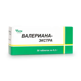 Валериана экстра, Фармгрупп, 50 таблеток Валериана экстра, Фармгрупп, 50 таблеток