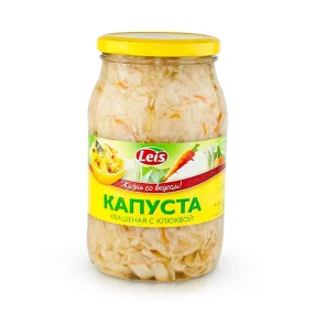 Капуста квашеная с клюквой, 900 г Капуста квашеная с клюквой, 900 г