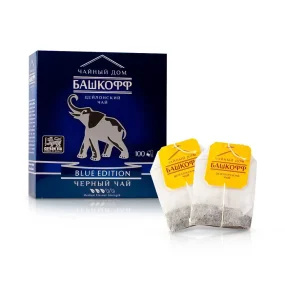 Чай чёрный -  Blue Edition, крупнолистовой, Башкофф, 100 х 2 г