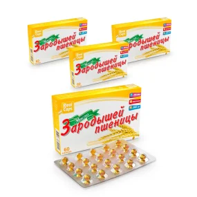 Weizenkeimöl, 60 Kapseln à 300 mg., Real Caps х 4 Weizenkeimöl, 60 Kapseln à 300 mg., Real Caps х 4