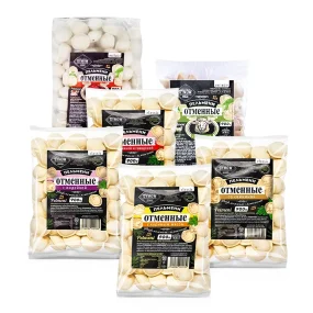 Probierpaket Pelmeni, Teigtaschen - Otmennye, Dymow, 6 x 900 g Probierpaket Pelmeni, Teigtaschen - Otmennye, Dymow, 6 x 900 g