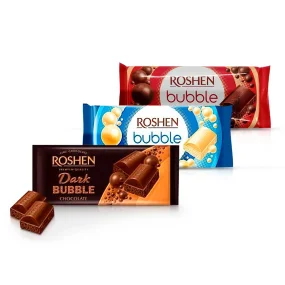 Набор пористого шоколада - ROSHEN, 3 x 80 г  Набор пористого шоколада - ROSHEN, 3 x 80 г