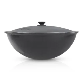 Kasan aus Gusseisen, Aluminiumdeckel, runder Boden, 22 l, Ø 52,7 cm