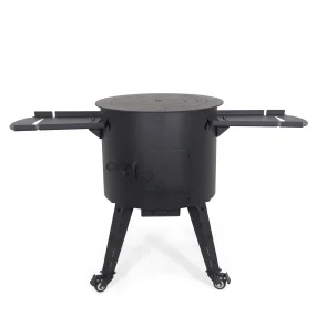 Feuerofen Utschak Ø 44 cm, für Kasan 16 l, Transportrollen, Ablagetischen, Ofenplatte