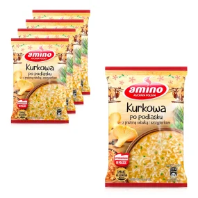 Instant Nudeln mit Pfifferling- und Zwiebelgeschmack, Amino, 5 х 61 g Instant Nudeln mit Pfifferling- und Zwiebelgeschmack, Amino, 5 х 61 g