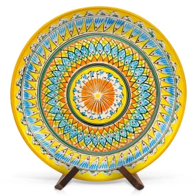 Lagan - Mehrob gelb А7, Rischtan-Keramik, Ø 37 cm Lagan - Mehrob gelb А7, Rischtan-Keramik, Ø 37 cm
