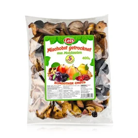 Mischobst für Kompott, getrocknet, 5 Obstsorten, 400 g Mischobst für Kompott, getrocknet, 5 Obstsorten, 400 g