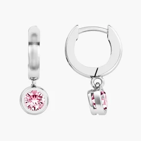 Серьги, серебро 925°, фианит, конго, 18 мм