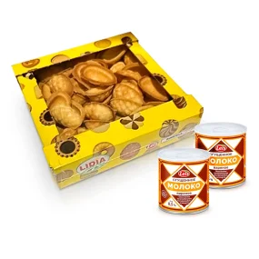 Set - Geschenk vom Bären, Süße Schalen für Zapfen + gekochtes Kondensmilcherzeugnis, 990 g Set - Geschenk vom Bären, Süße Schalen für Zapfen + gekochtes Kondensmilcherzeugnis, 990 g