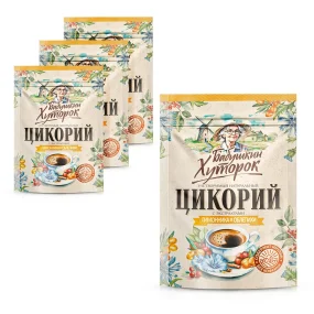 Zichorien-Pulver mit Chinesischem Spaltkörbchen- und Sanddorn-Extrakten, Zip-Lock, Babuschkin Hutorok,100g х 4