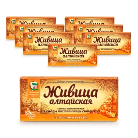 Harz - Altai, aus sibirischem Lärchenharz mit Bienenwachs, 4 Stk.х 8 Harz - Altai, aus sibirischem Lärchenharz mit Bienenwachs, 4 Stk.х 8