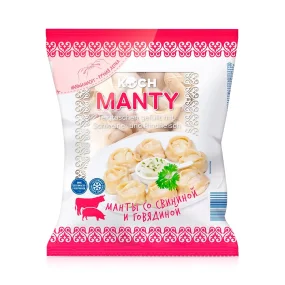 Manty, Teigtaschen, mit Schweine- und Rindfleisch, handgemacht, Koch, 900g Manty, Teigtaschen, mit Schweine- und Rindfleisch, handgemacht, Koch, 900g