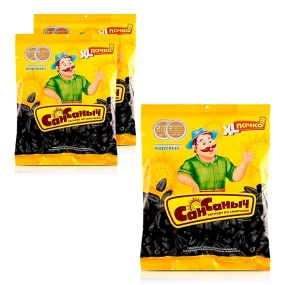 Schwarze Sonnenblumenkerne - San Sanytsch, geröstet, 3 х 285 g Schwarze Sonnenblumenkerne - San Sanytsch, geröstet, 3 х 285 g