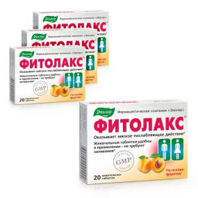 Фитолакс, Эвалар, 20 таблеток х 4 шт. 