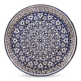 Lagan - KaraKalam blau, Rischtan Keramik, Ø 37 cm Lagan - KaraKalam blau, Rischtan Keramik, Ø 37 cm