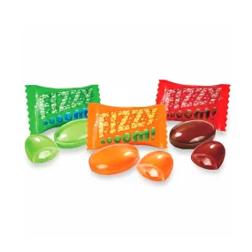 Hartkaramellen - Fizzy Boom, mit Orange-, Cola- und Zitronegeschmack, Roshen, 300 g