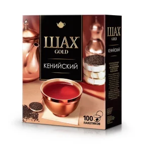 Чай чёрный кенийский - Шах Голд, гранулированный, в пакетиках, 100 x 1,8 г     Чай чёрный кенийский - Шах Голд, гранулированный, в пакетиках, 100 x 1,8 г