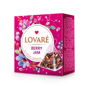 Schwarzer Tee - Beerenmarmeladen, Lovare, 15 x 2 g Schwarzer Tee - Beerenmarmeladen, Lovare, 15 x 2 g