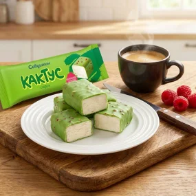 Сырок творожный - Кактус, со вкусом зефира, глазированный, Савушкин, 40 г