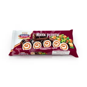 Mini-Biskuitrollen mit Schoko-Nuss-Füllung, 175 g Mini-Biskuitrollen mit Schoko-Nuss-Füllung, 175 g