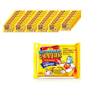 Instant Nudeln - Bistrenjkij Suptschik mit Hühnergeschmack, 60 х 60 g   