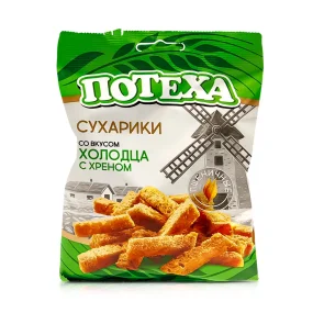 Brotcroutons - Potecha, mit Sülze-Meerrettich Geschmack, 80 g