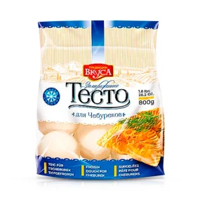 Тесто для чебуреков, порционное, Традиции вкуса, 800 г Тесто для чебуреков, порционное, Традиции вкуса, 800 г