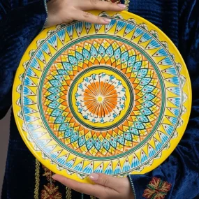 Lagan - Mehrob gelb А7, Rischtan-Keramik, Ø 37 cm