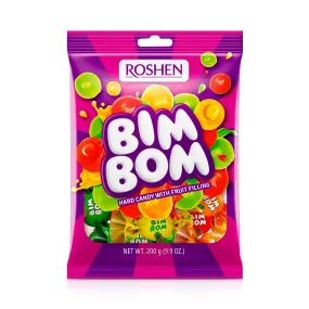 Hartkaramellen - Bim-Bom, mit Fruchtfüllung, Roshen, 200 g Hartkaramellen - Bim-Bom, mit Fruchtfüllung, Roshen, 200 g