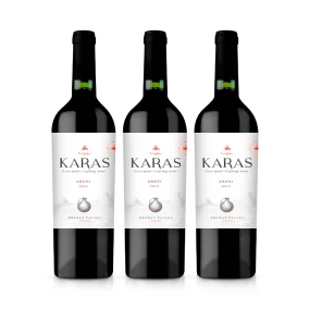 Вино армянское красное сухое  - Karas Areni, 2022, 3 х 0,75 л