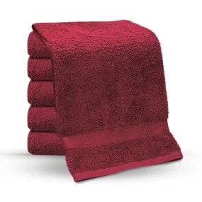 Handtuch, Farbe bordeaux, Baumwolle 100 %