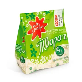 Творог - Литовский классический, 9 % жирности, Svalya, 200 г Творог - Литовский классический, 9 % жирности, Svalya, 200 г