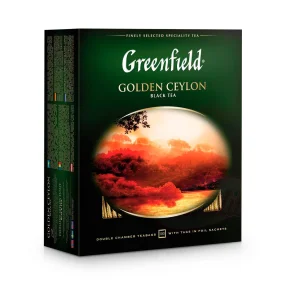 Чай черный - Золотой цейлон, Greenfield, 100 x 2 г Чай черный - Золотой цейлон, Greenfield, 100 x 2 г