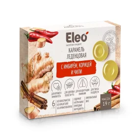 Bonbonkaramell, mit Ingwer, Zimt und Chili, Eleo, 19 g Bonbonkaramell, mit Ingwer, Zimt und Chili, Eleo, 19 g