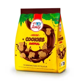 Kekse - Tiere, in kakaohaltiger Glasur, My family, 200 g